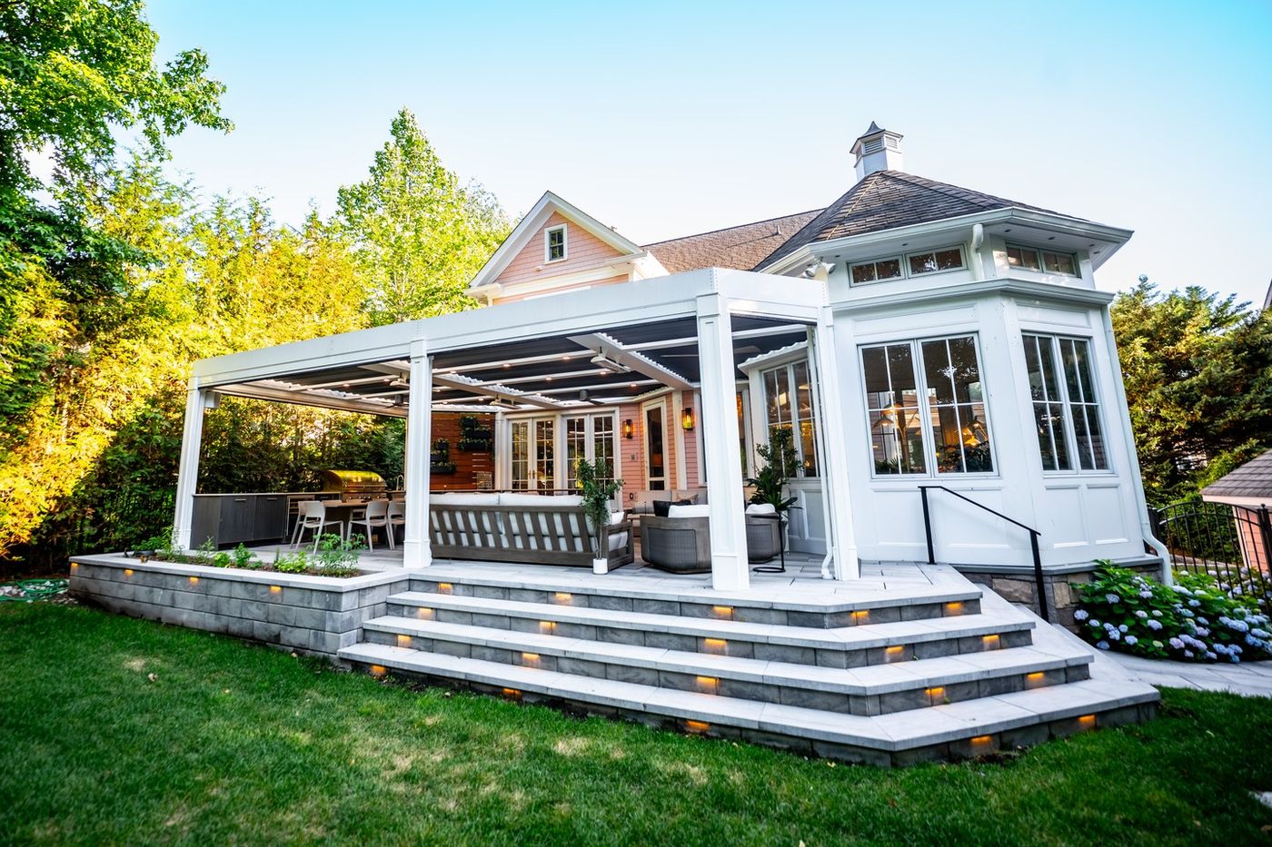 Covered deck and backyard pavilion